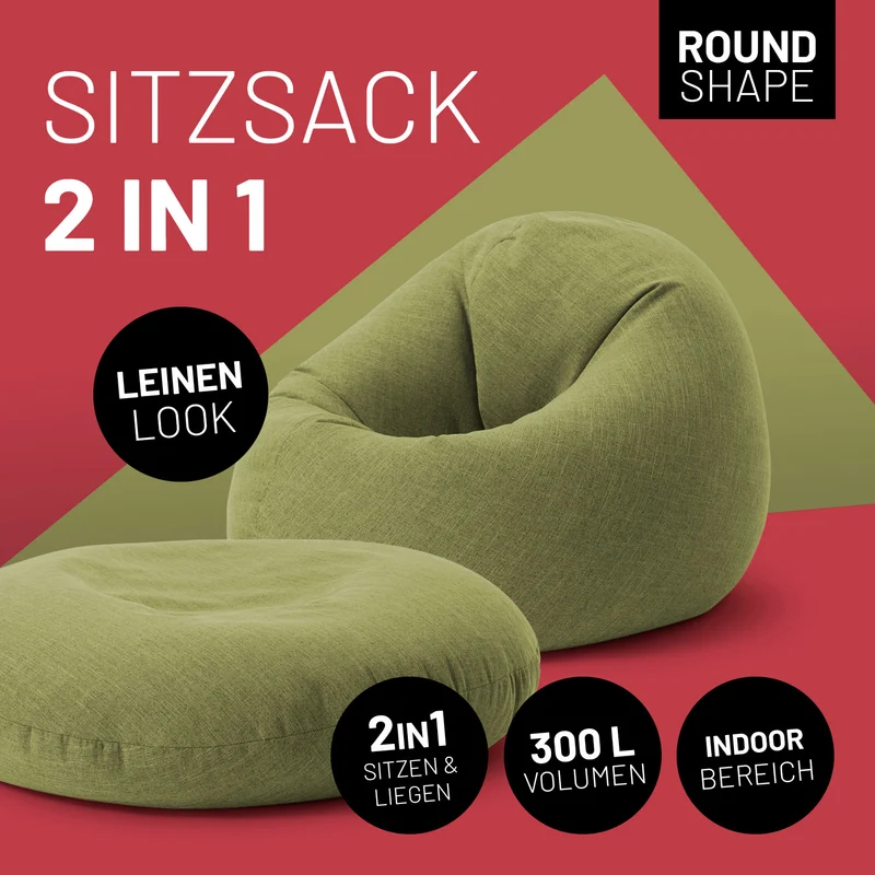 Sitzsack Rund 2 in 1 Interior line