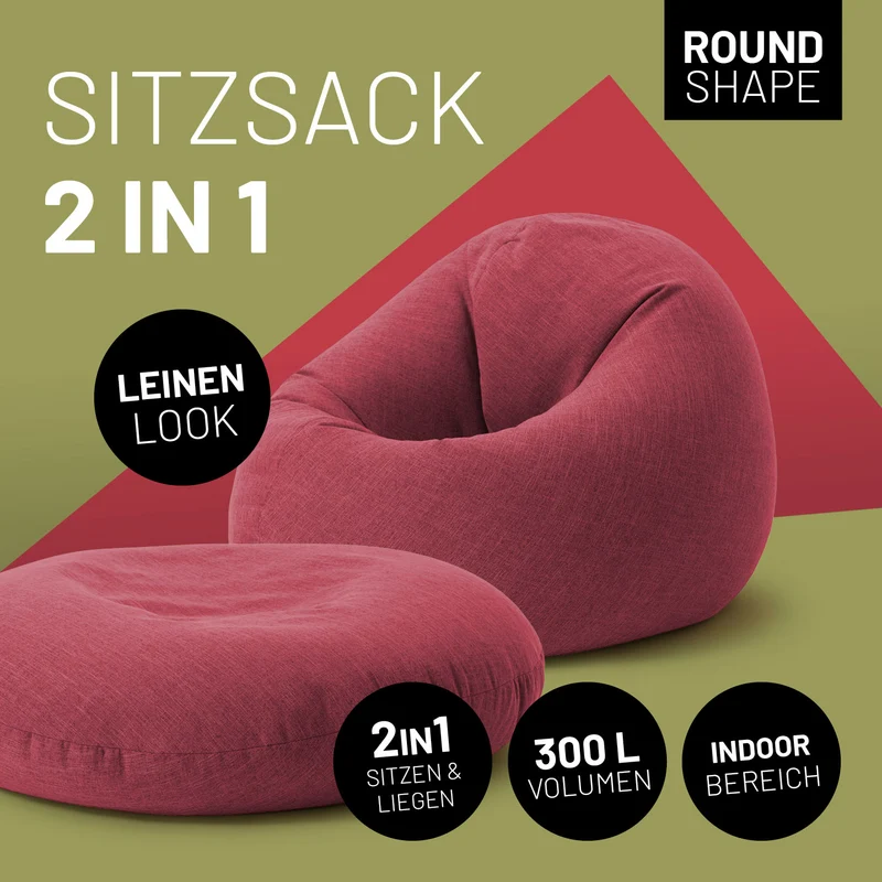 Sitzsack Rund 2 in 1 Interior line