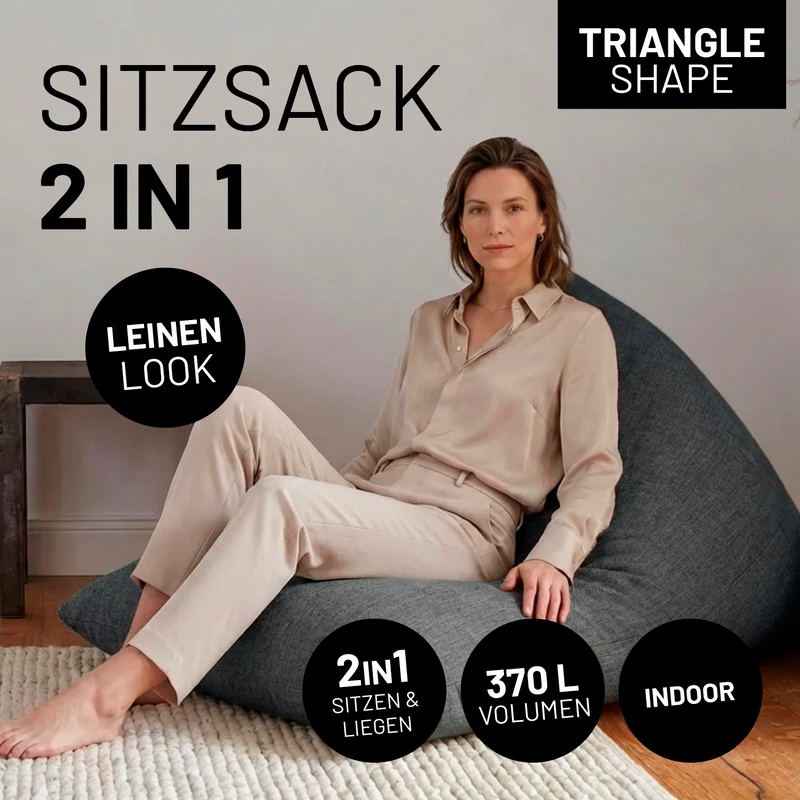 Sitzsack Dreieckig 2 in 1 Interior Line