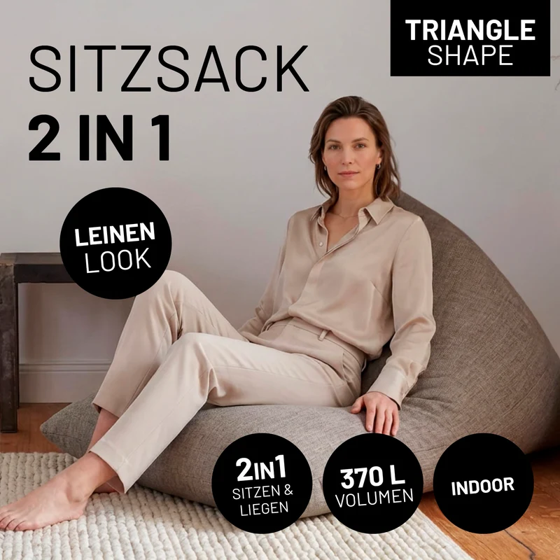 Sitzsack Dreieckig 2 in 1 Interior Line