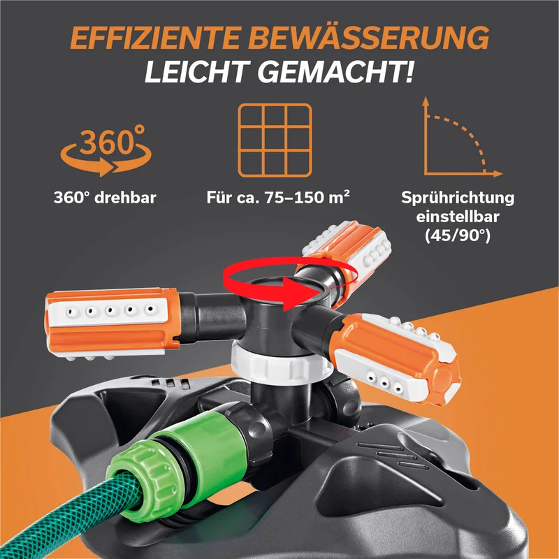 EASYmaxx 360°-Gartensprinkler - 2er-Set
