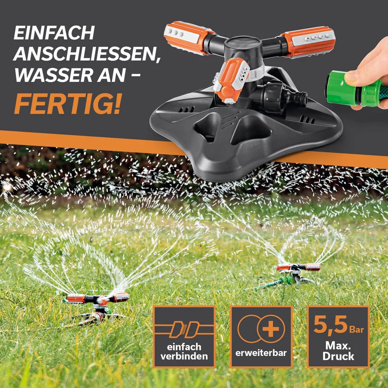 EASYmaxx 360°-Gartensprinkler - 2er-Set