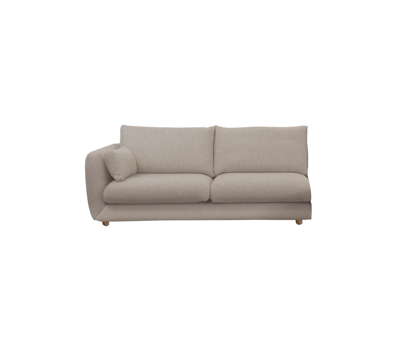 Bloom 2-seater sofa module, right with teak legs