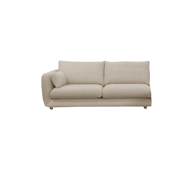 Bloom 2-seater sofa module, right with teak legs