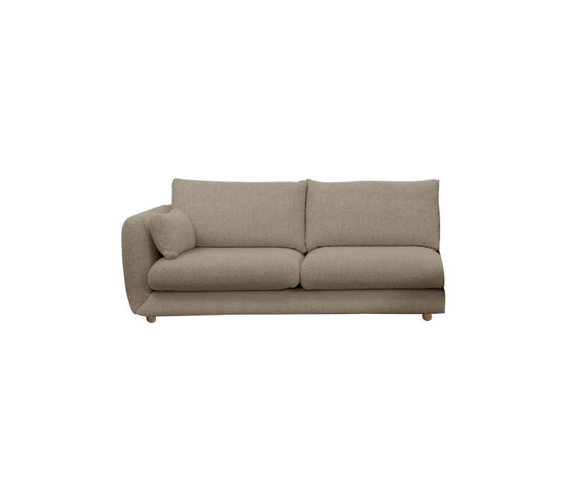 Bloom 2-seater sofa module, right with teak legs