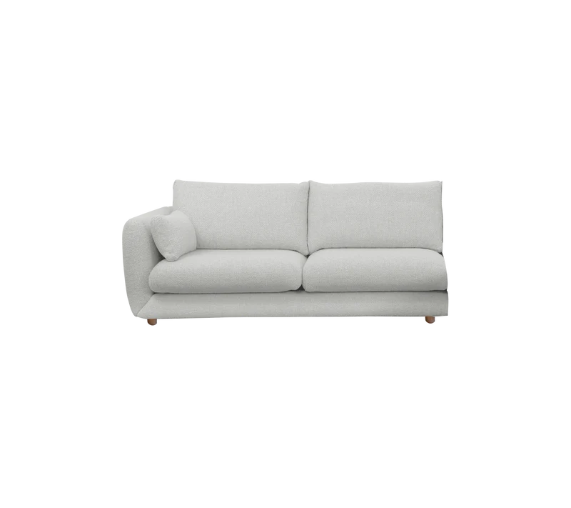 Bloom 2-seater sofa module, right with teak legs