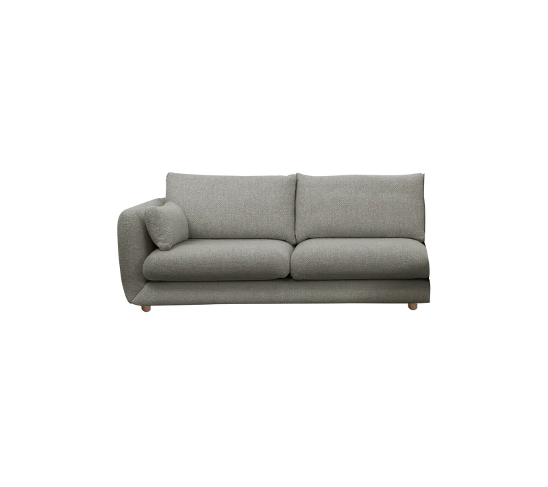Bloom 2-seater sofa module, right with teak legs