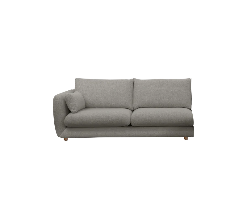 Bloom 2-seater sofa module, right with teak legs
