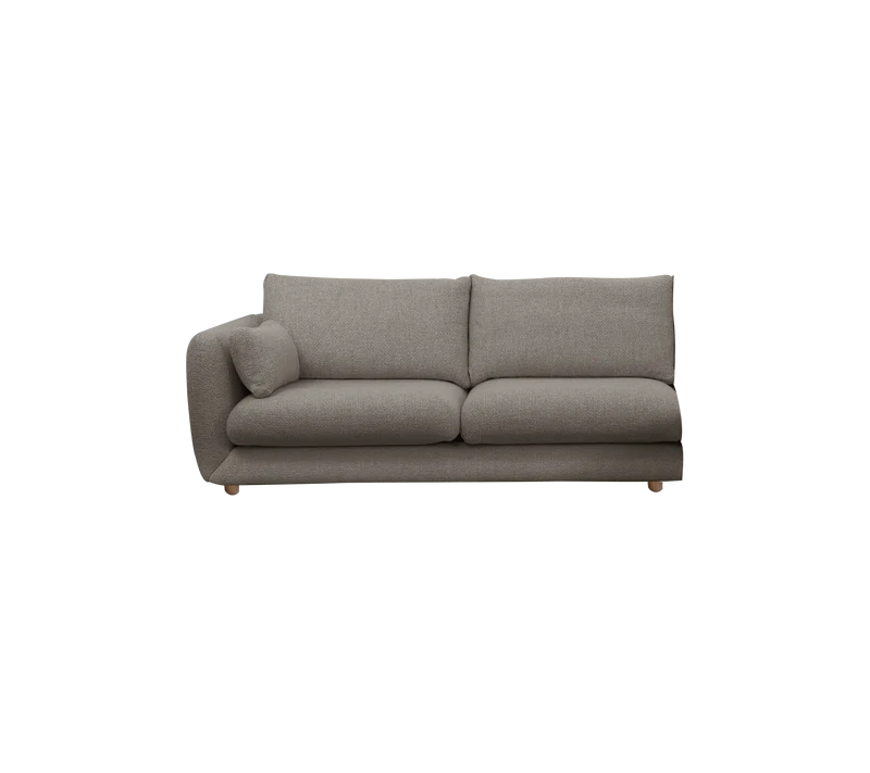 Bloom 2-seater sofa module, right with teak legs