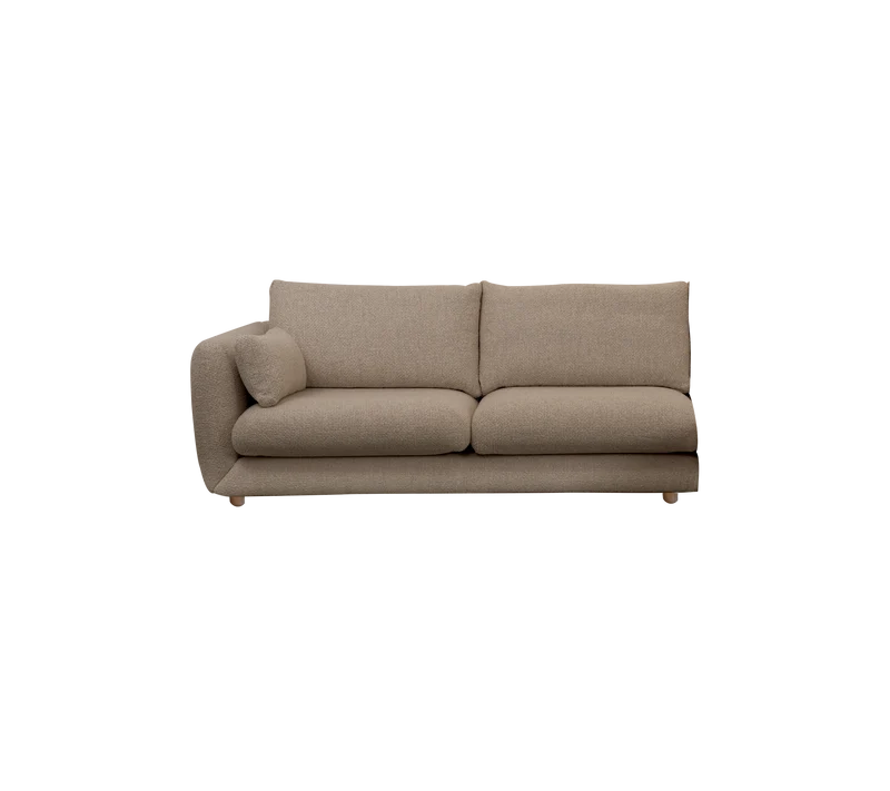 Bloom 2-seater sofa module, right with teak legs