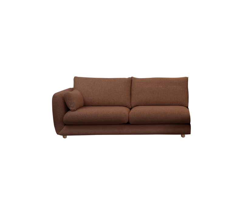 Bloom 2-seater sofa module, right with teak legs