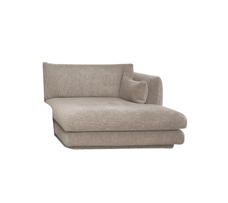 Bloom chaise longue sofa module, left with plinth
