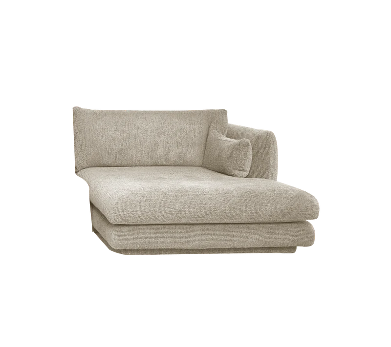 Bloom chaise longue sofa module, left with plinth