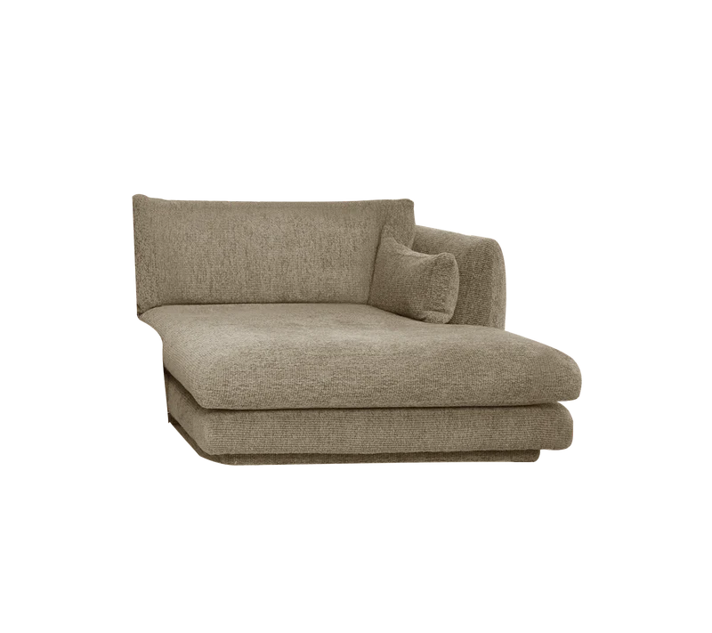 Bloom chaise longue sofa module, left with plinth