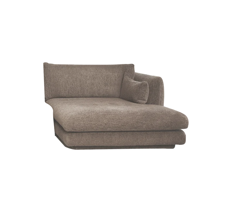 Bloom chaise longue sofa module, left with plinth