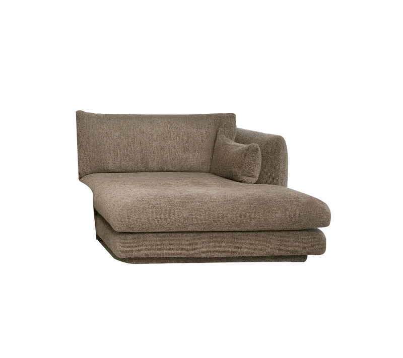 Bloom chaise longue sofa module, left with plinth
