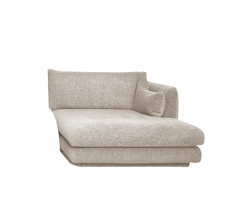 Bloom chaise longue sofa module, left with plinth