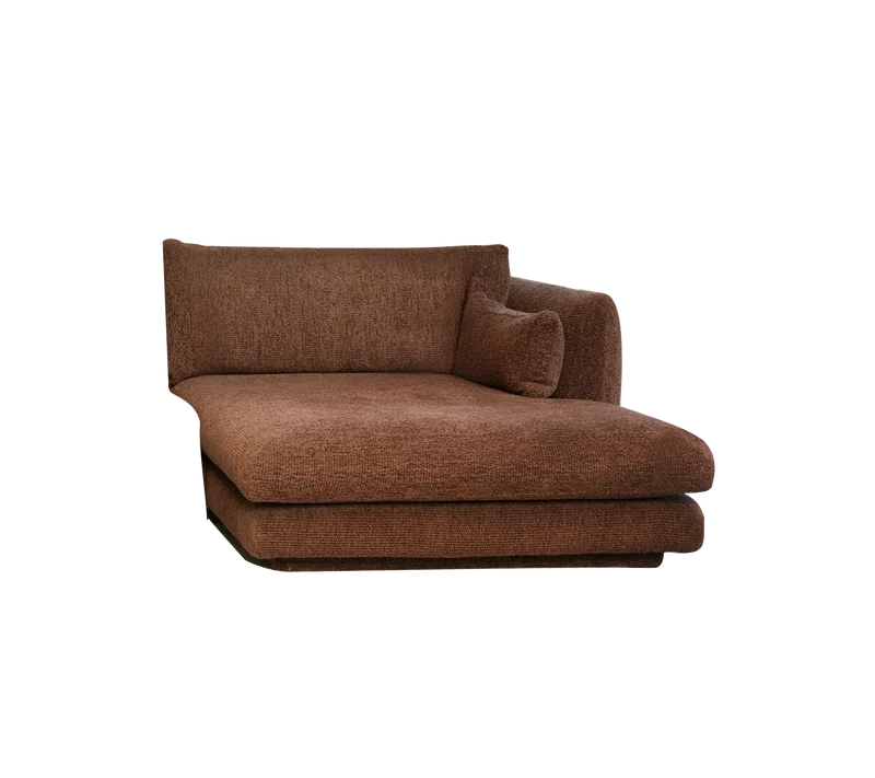 Bloom chaise longue sofa module, left with plinth