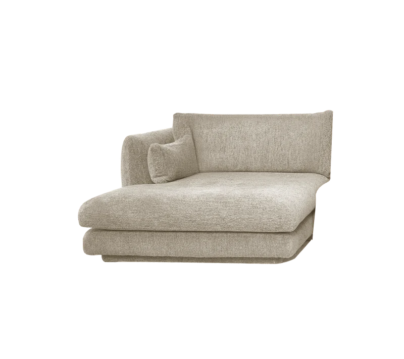 Bloom chaise longue sofa module, right with plinth