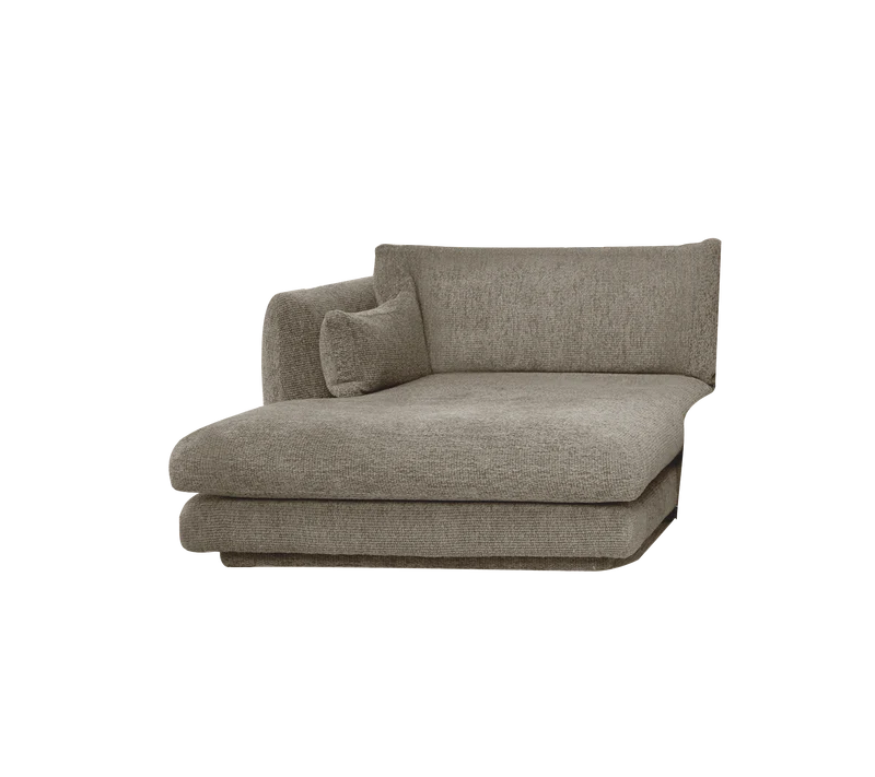 Bloom chaise longue sofa module, right with plinth
