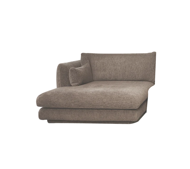 Bloom chaise longue sofa module, right with plinth