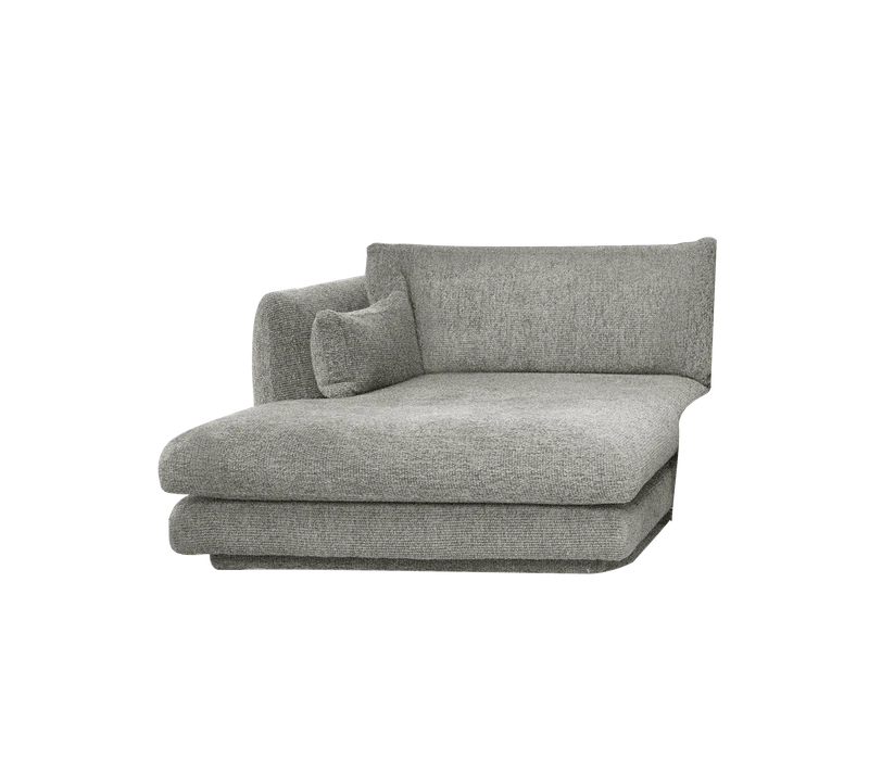 Bloom chaise longue sofa module, right with plinth