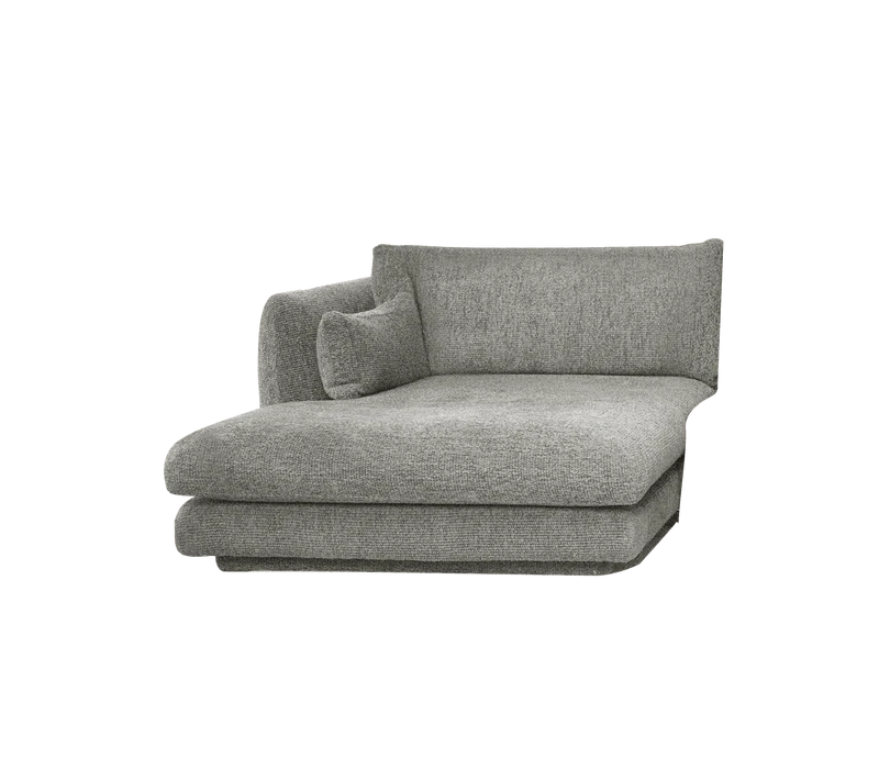 Bloom chaise longue sofa module, right with plinth