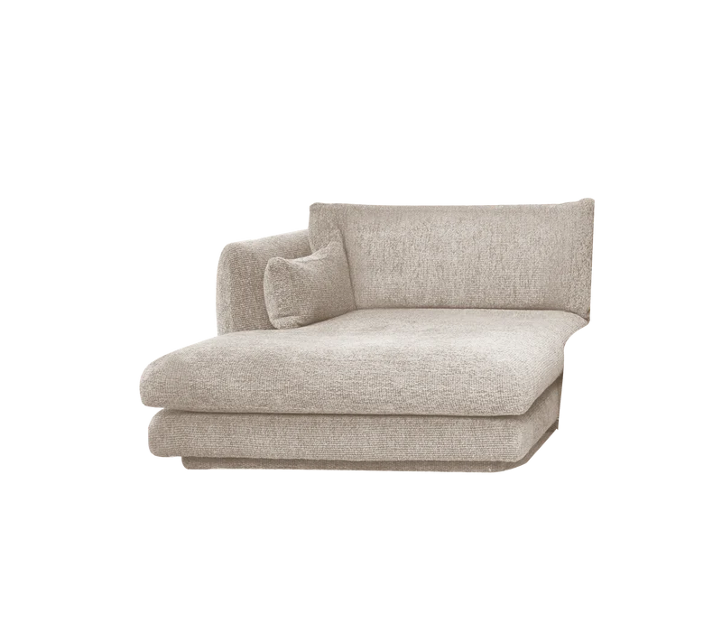 Bloom chaise longue sofa module, right with plinth