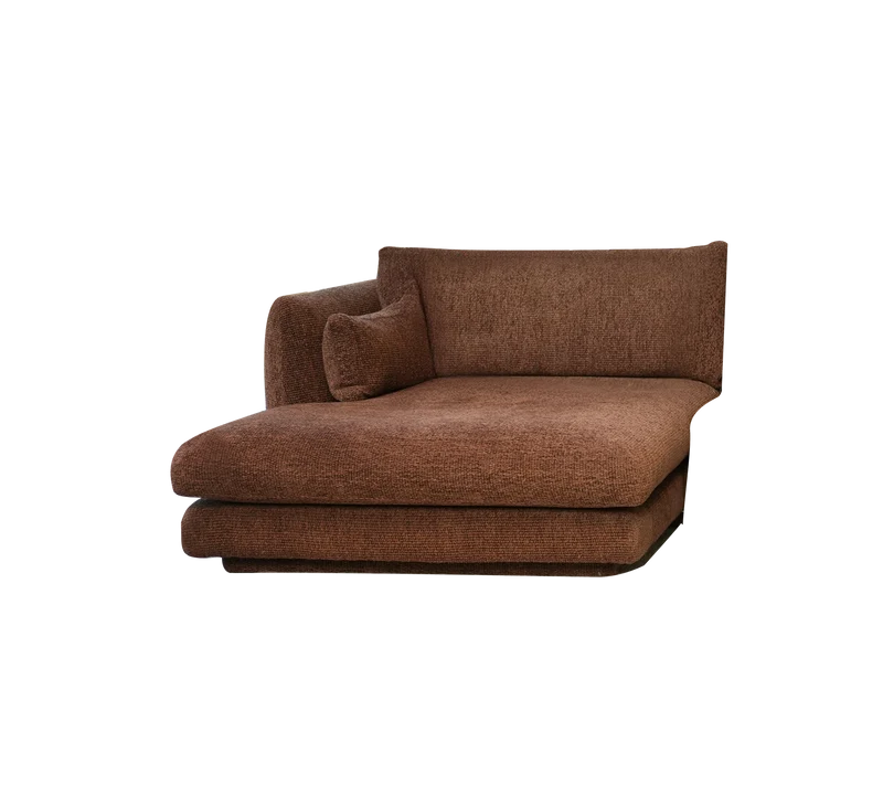 Bloom chaise longue sofa module, right with plinth