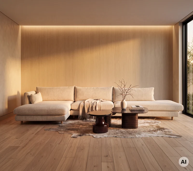 Bloom open-end sofa module, left with teak legs