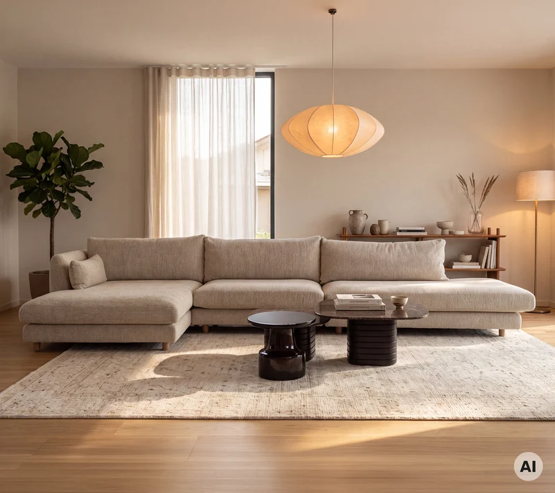 Bloom open-end sofa module, left with teak legs