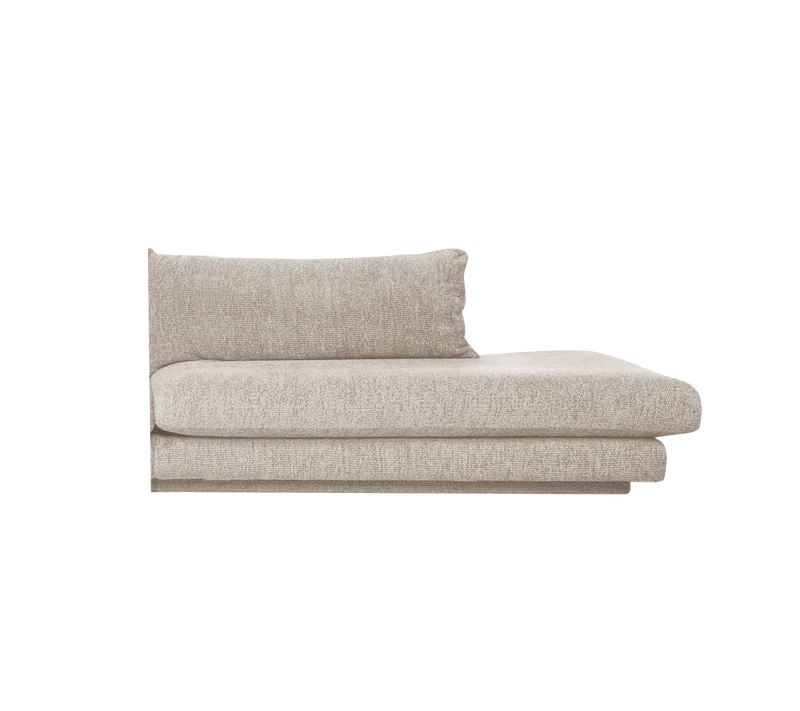 Bloom open-end sofa module, left with plinth