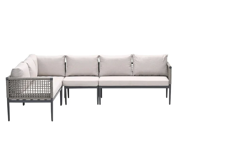Garden Impressions Teramon loungeset met hoge tafel taupe rope