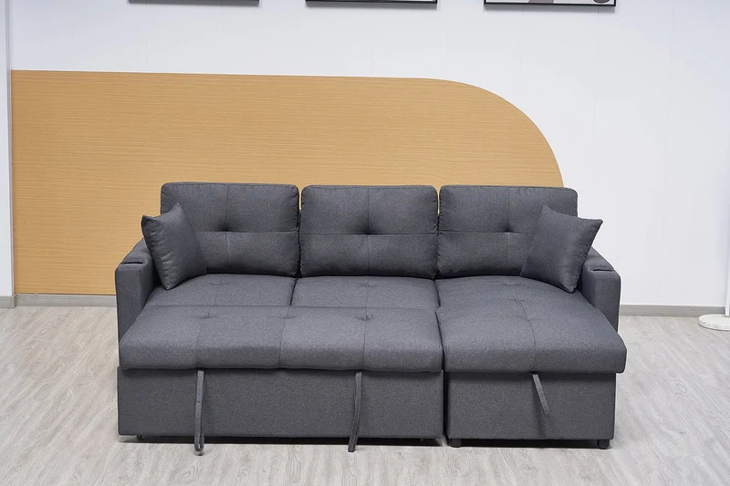 3 Seater Sofa Bed with Reversible Storage Chaise