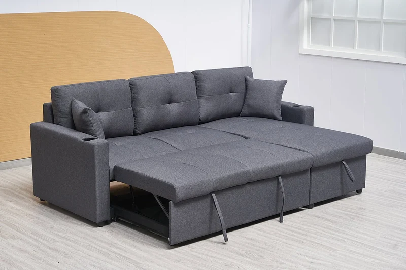 3 Seater Sofa Bed with Reversible Storage Chaise