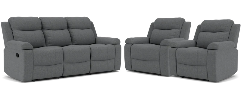 3 Seater with End Recliners + 2 Recliners