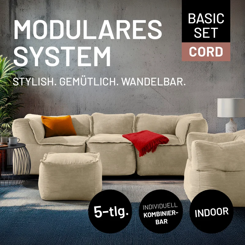 Modulares System CORD - Basic Set (5-tlg.) - Beige