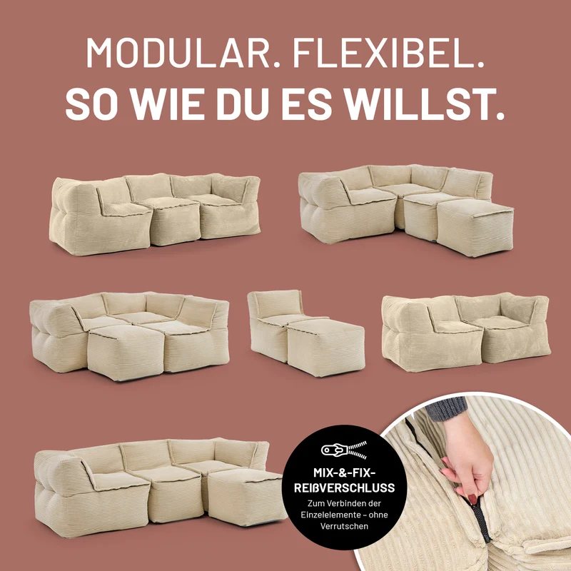 Modulares System CORD - Basic Set (5-tlg.) - Beige