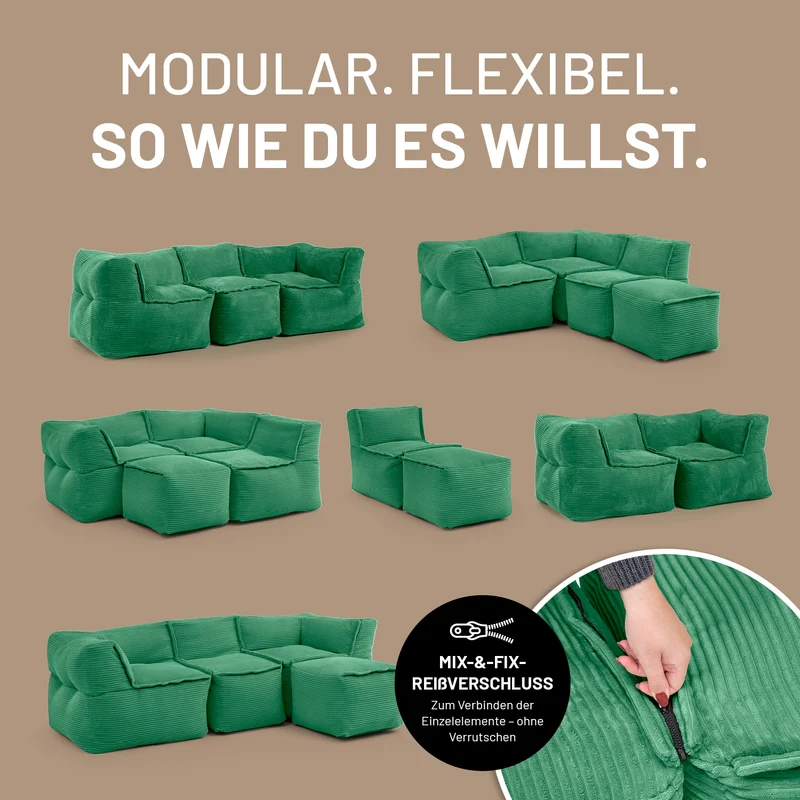 Modulares System CORD - Basic Set (5-tlg.) - Dunkelgrün
