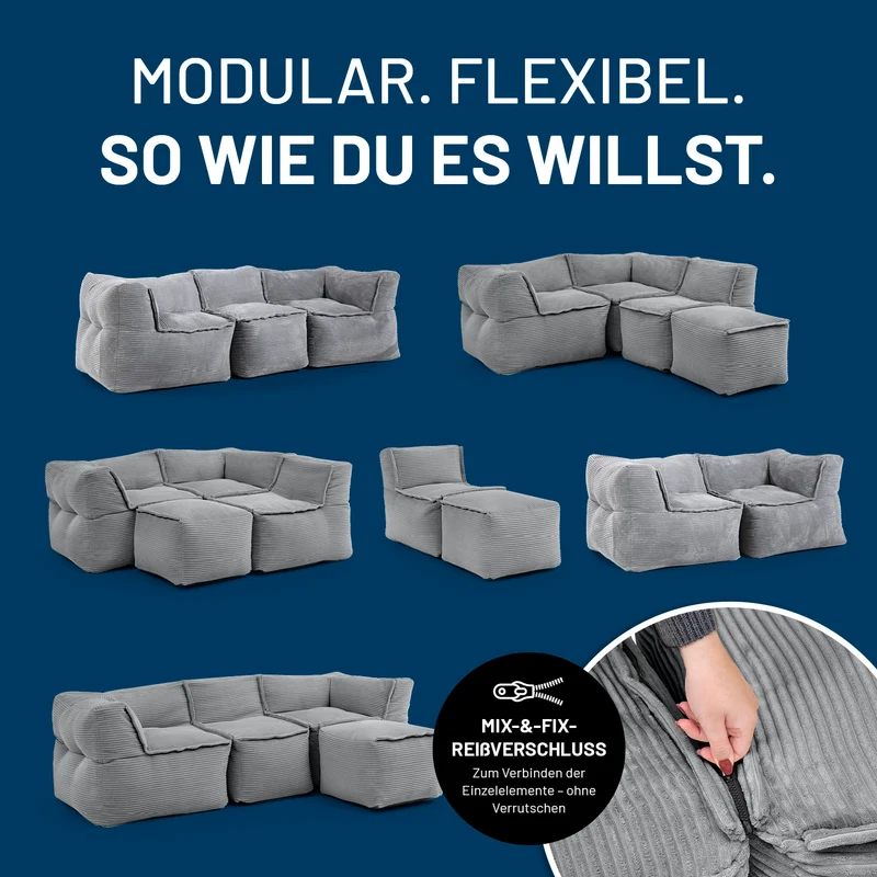 Modulares System CORD - Basic Set (5-tlg.) - Grau