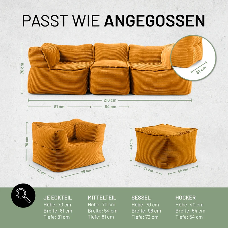 Modulares System CORD - Basic Set (5-tlg.) - Senfgelb