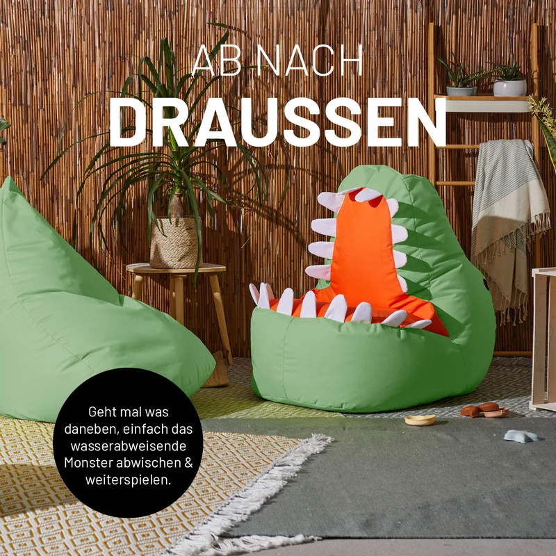 Kindersitzsack-Set "Dino" (4-tlg.) - Senfgelb