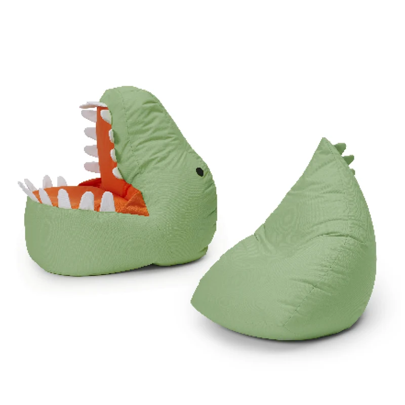 Kindersitzsack-Set "Dino" (2-tlg.) - Pastellgrün