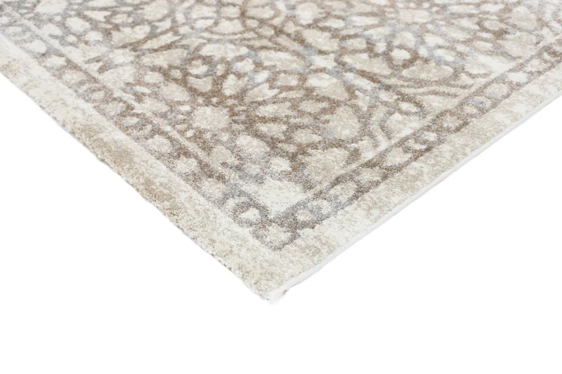 Grey and Beige Demask Rug