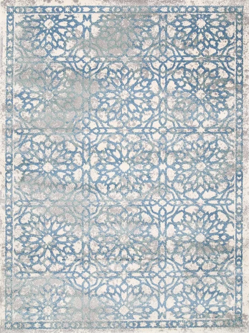 Blue Demask Rug