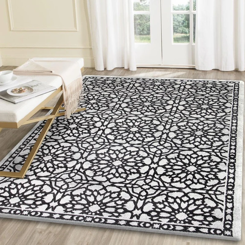 Dark Grey Demask Rug