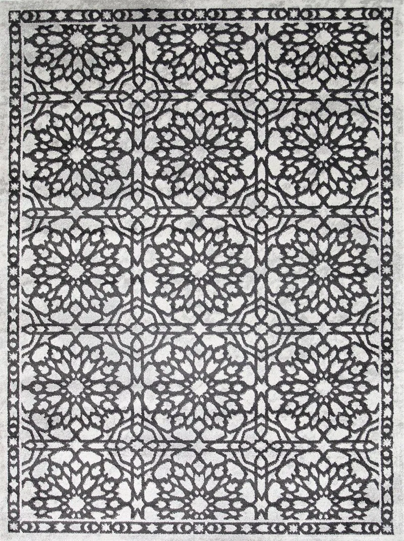 Dark Grey Demask Rug