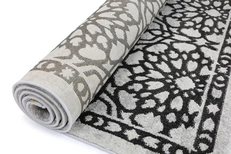 Dark Grey Demask Rug