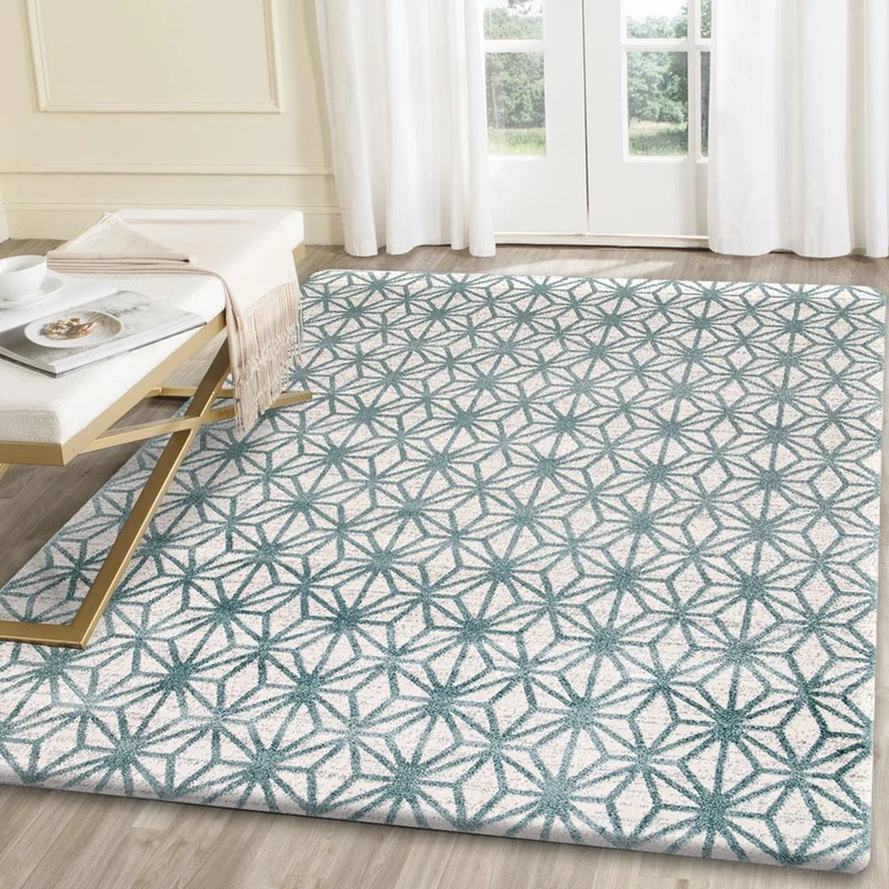 Aqua Blue Web Rug