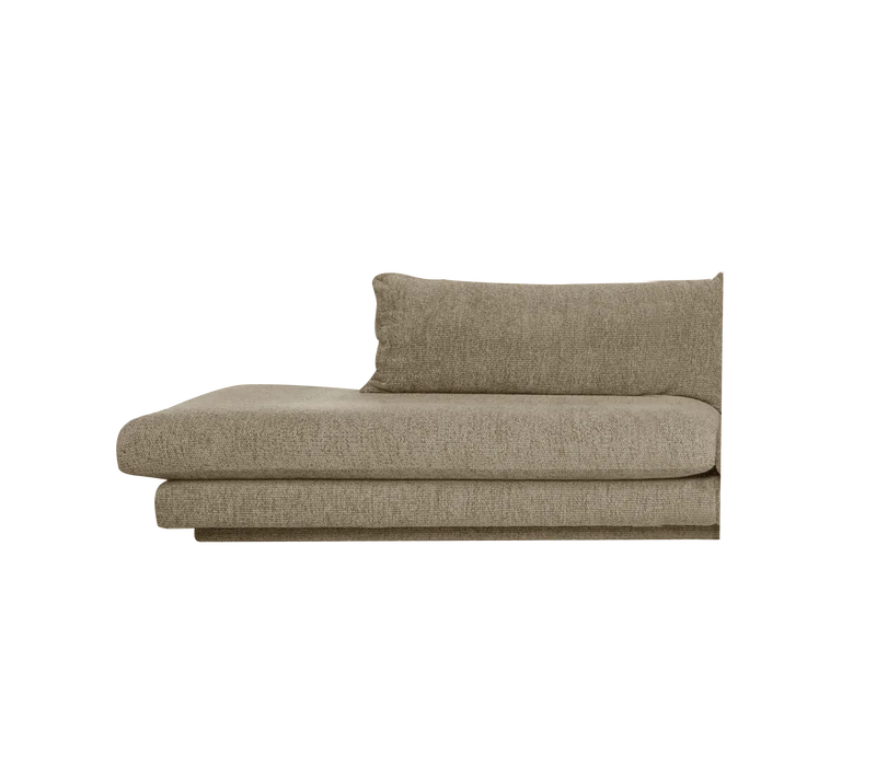 Bloom open-end sofa module, right with plinth